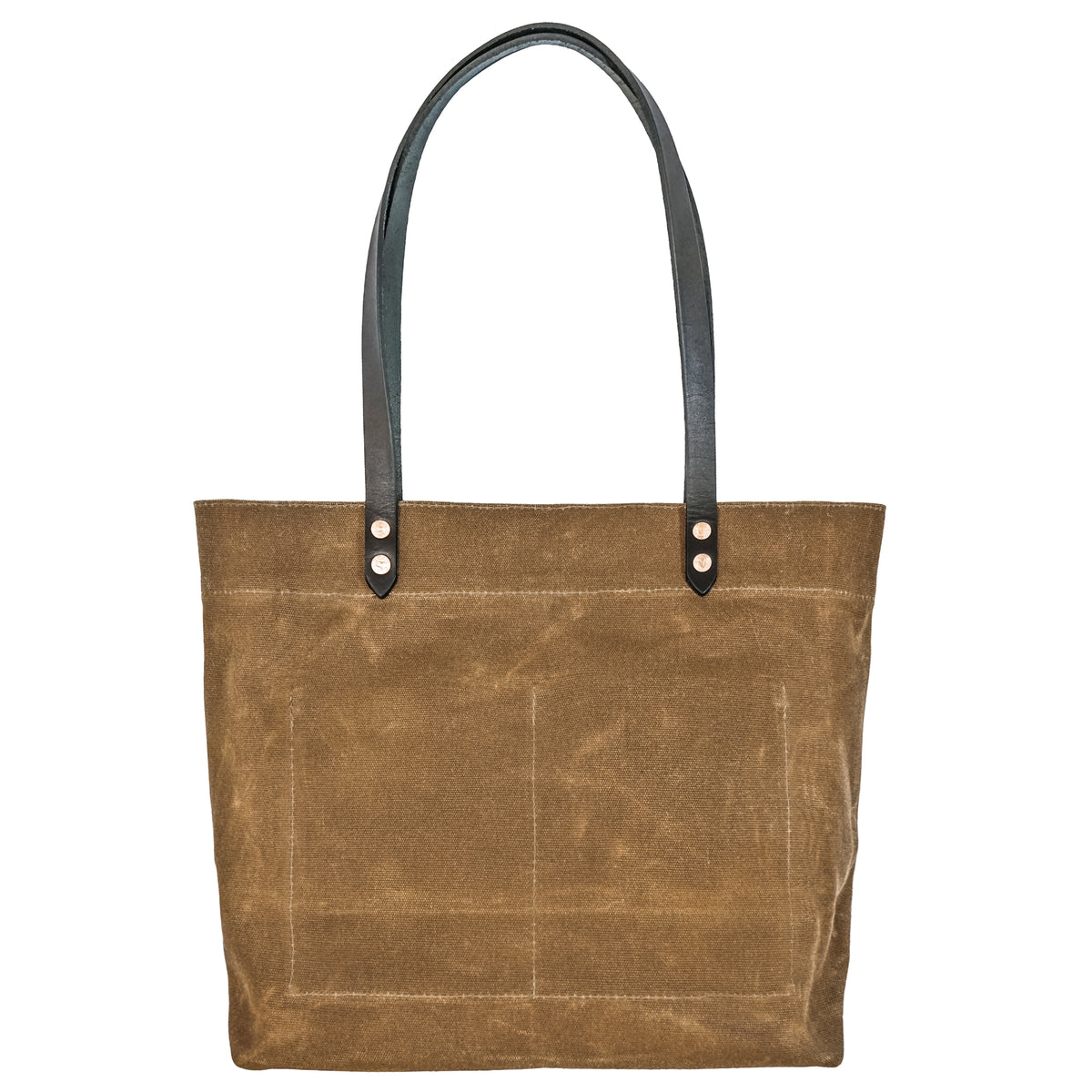 Large waxed canvas tote bag with leather handles / canvas market